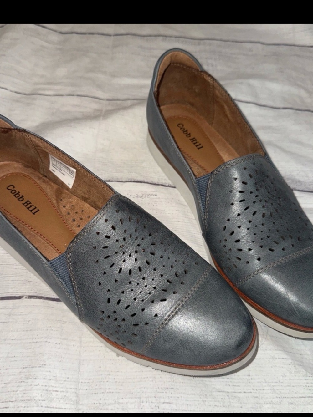 Cobb Hill Laci Women’s Slip On Loafers Blue Leather Size 7 M